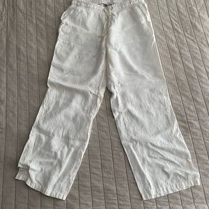 Amazon essentials white linen pants Medium 👖